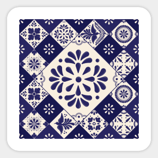 Mexican Talavera Tiles Pattern by Akbaly Sticker